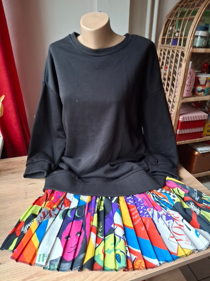 Popart Salaş Kadın Sweat Elbise - Görsel 2