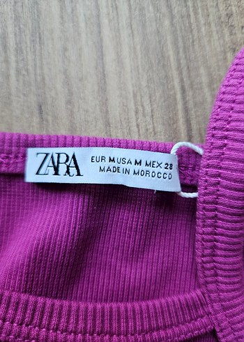 xs Beden pembe Renk Zara fuşya pencereli crop