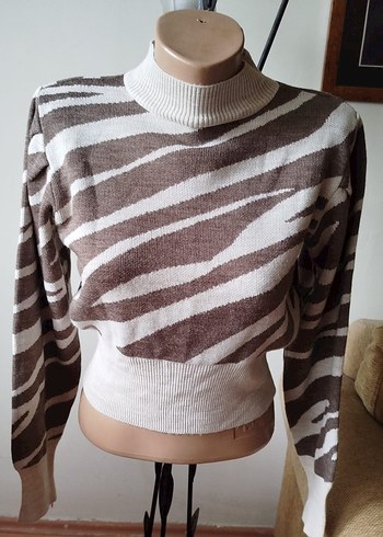 Trendyol Zebra Desenli Kazak - Görsel 7