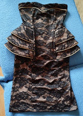 Kikiriki Dantel Straplez Elbise - Görsel 8