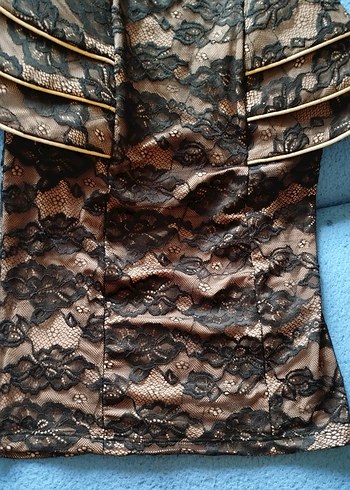 Kikiriki Dantel Straplez Elbise - Görsel 7