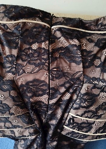 Kikiriki Dantel Straplez Elbise - Görsel 5