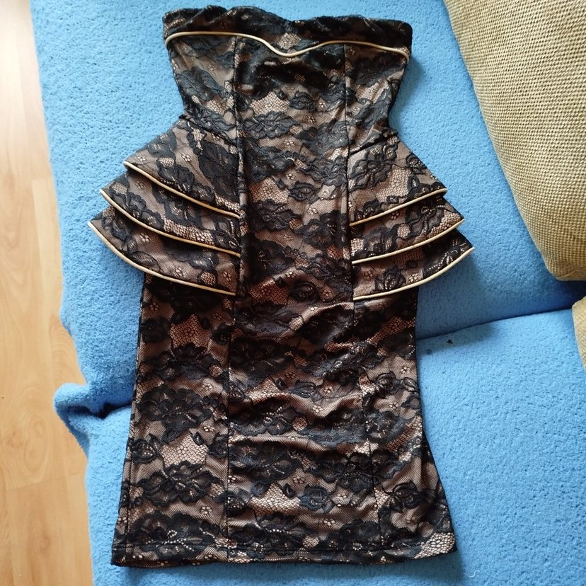 Kikiriki Dantel Straplez Elbise - Görsel 2