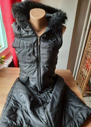 Big dart uzun yelek mont - Görsel 5