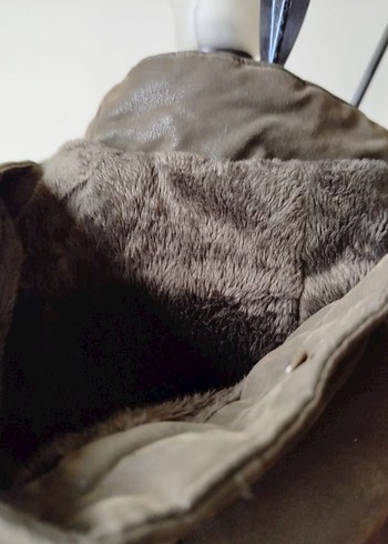 Lcw dışı deri içi peluş kaban - Görsel 5