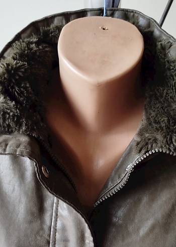 Lcw dışı deri içi peluş kaban - Görsel 8