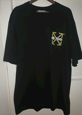 Off white kalın kumaş tshirt