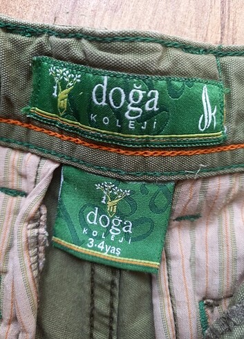 4 Yaş Beden Doğa koleji şort