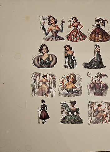  Beden Renk Vintage woman sticker