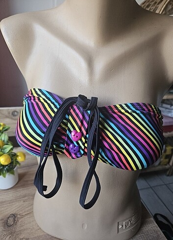 Diğer George renkli çizgili bikini