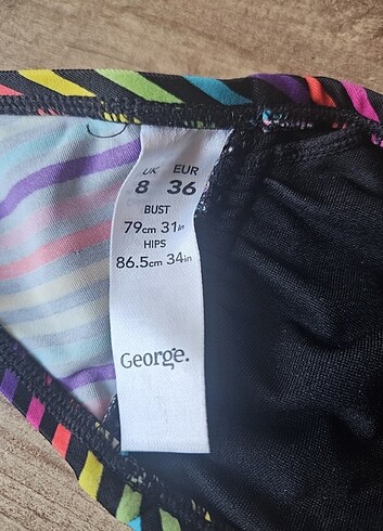 xs Beden çeşitli Renk George renkli çizgili bikini