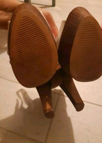 Bambi Beyaz Platform Topuklu Ayakkabı - Görsel 2