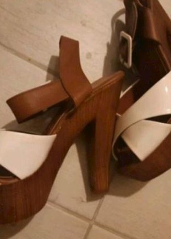 Bambi Beyaz Platform Topuklu Ayakkabı - Görsel 6