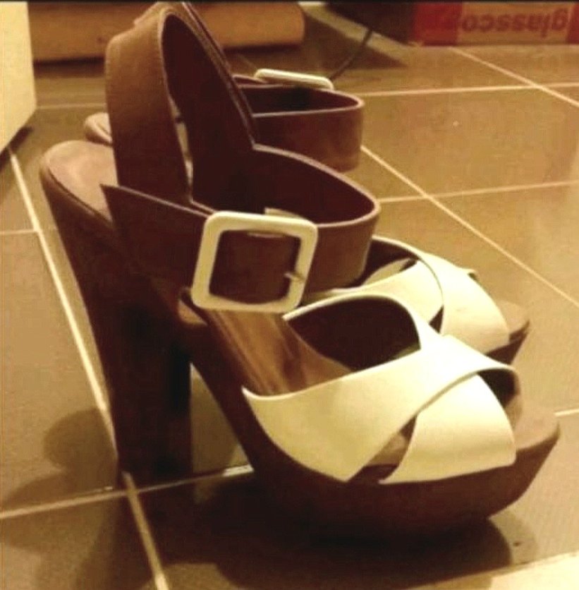 Bambi Beyaz Platform Topuklu Ayakkabı - Görsel 3