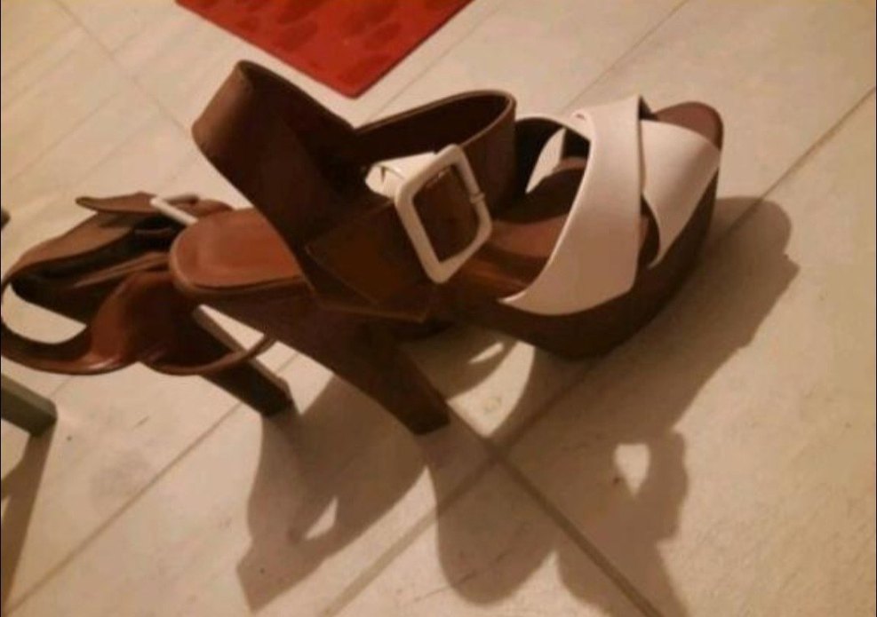 Bambi Beyaz Platform Topuklu Ayakkabı - Görsel 4