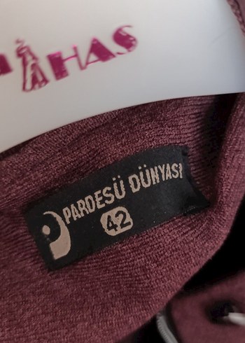 42 Beden bordo Renk Düğmeli Bordo Uzun Yün Kaban