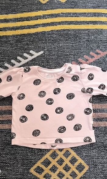 3-6 Ay Beden pembe Renk 2 adet Primark & c&a uzun kolu üst 