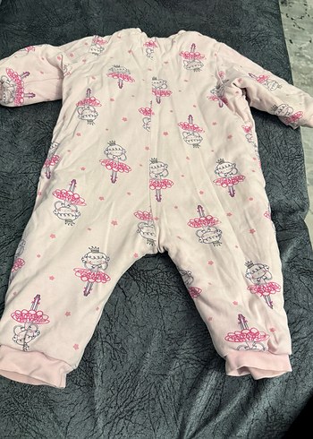 Kız Çocuk Pembe Fermuarlı Polar Uyku Tulumu - Görsel 2