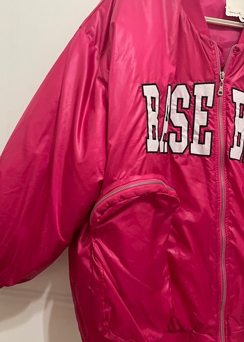 Pembe Fermuarlı Kadın Spor Ceket - Görsel 3