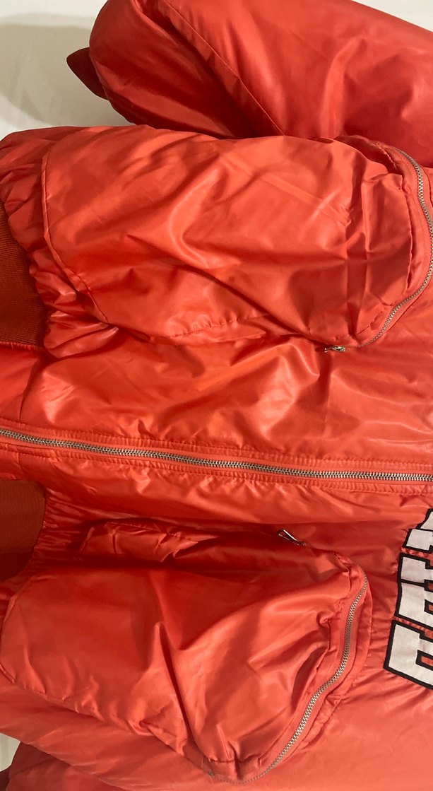 Turuncu Uzun Kollu Spor Kadın Mont - Görsel 3