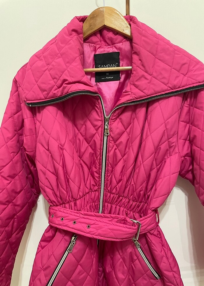 Fuşya mont - Görsel 4