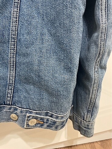 Kürklü kot ceket - Görsel 8