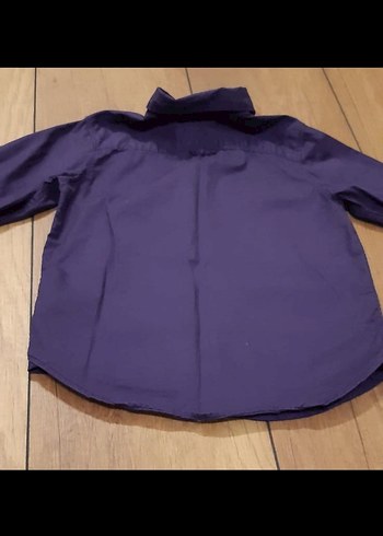 H&M Erkek Çocuk Mor Düğmeli Uzun Kollu Gömlek
