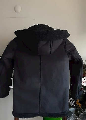 Siyah Kürklü Erkek Çocuk Kaban - Görsel 2