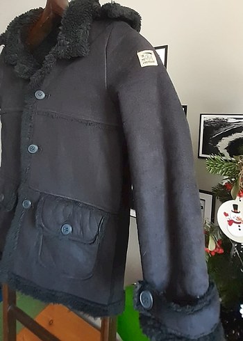 Siyah Kürklü Erkek Çocuk Kaban - Görsel 3