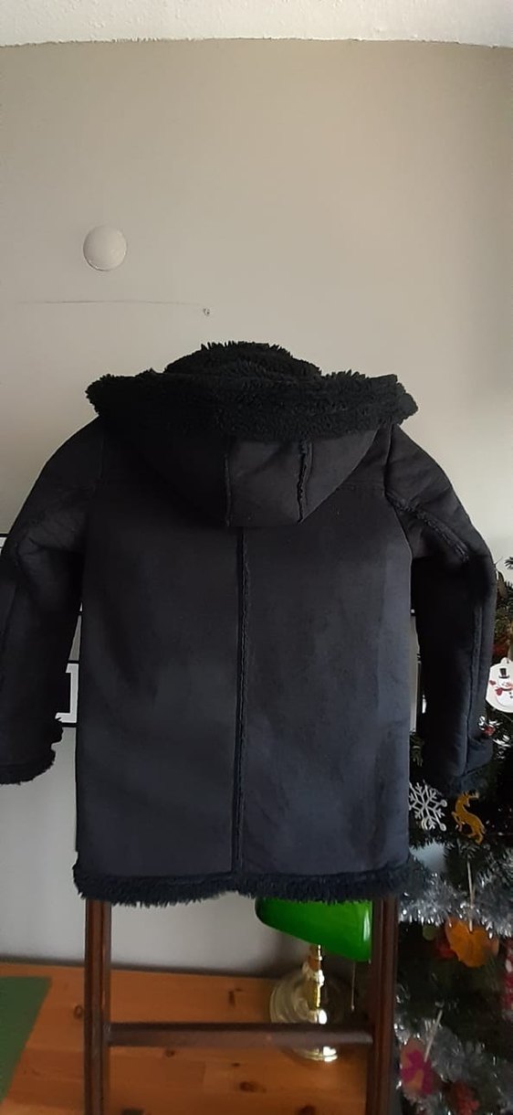 Siyah Kürklü Erkek Çocuk Kaban - Görsel 2