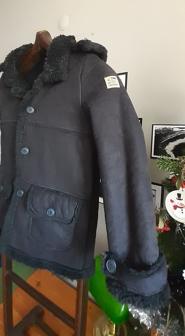 Siyah Kürklü Erkek Çocuk Kaban - Görsel 3