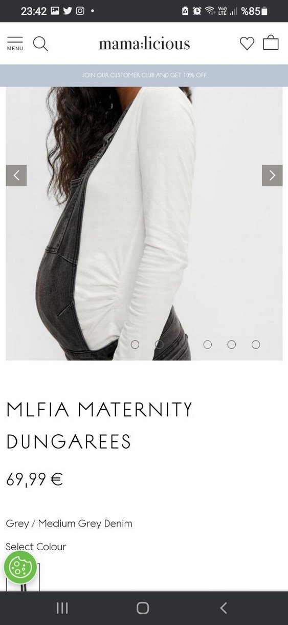 mama licious Hamile Denim Tulum - Görsel 5