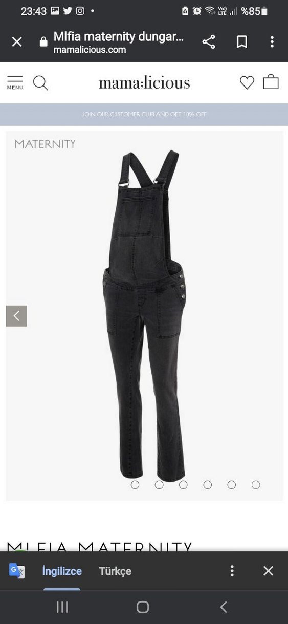 mama licious Hamile Denim Tulum - Görsel 3