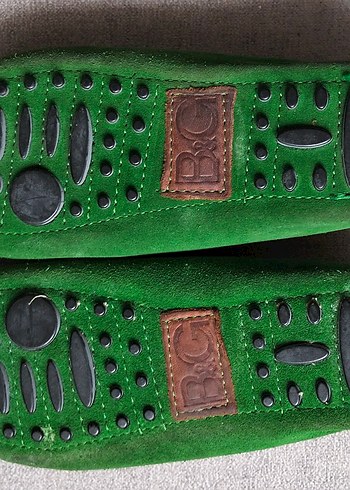 BG STORE Yeşil Süet  Çocuk Loafer - Görsel 6