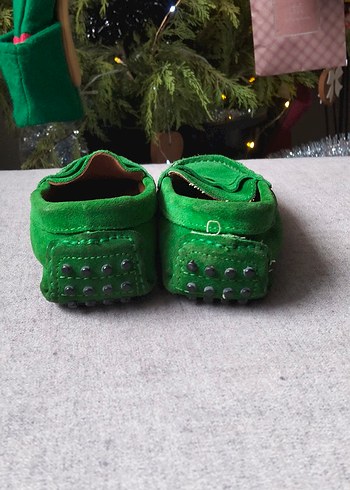 BG STORE Yeşil Süet  Çocuk Loafer - Görsel 5