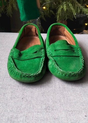 BG STORE Yeşil Süet  Çocuk Loafer - Görsel 3