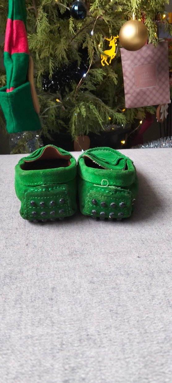 BG STORE Yeşil Süet  Çocuk Loafer - Görsel 5