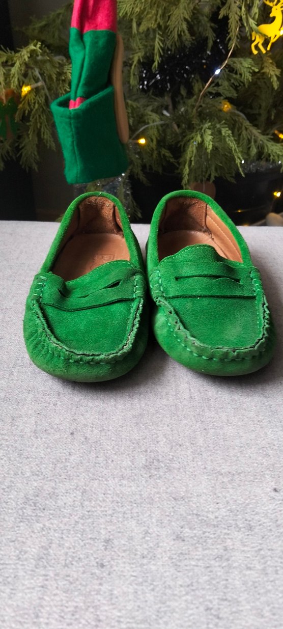 BG STORE Yeşil Süet  Çocuk Loafer - Görsel 3
