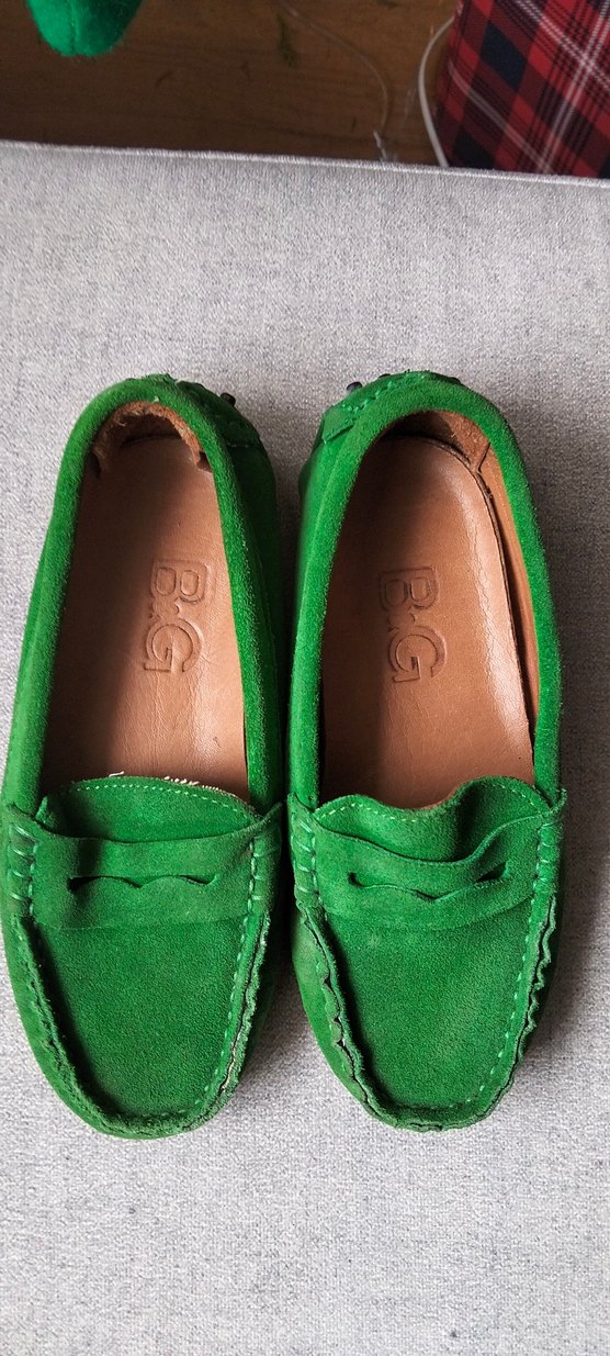 BG STORE Yeşil Süet  Çocuk Loafer - Görsel 4