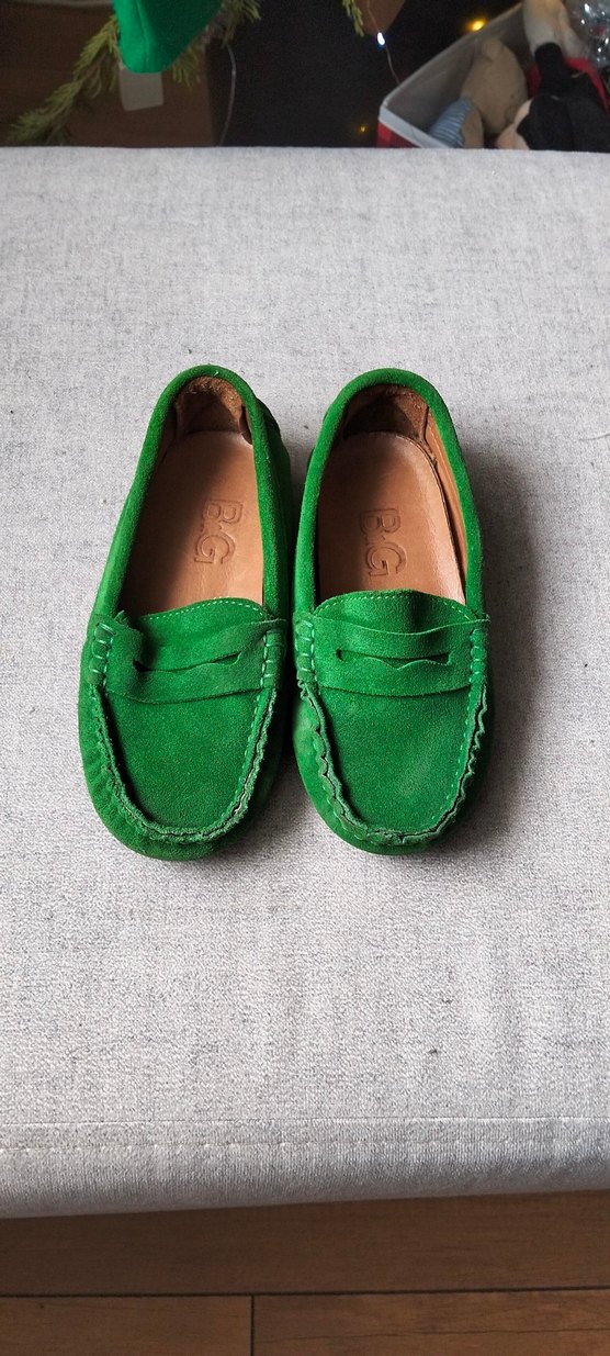BG STORE Yeşil Süet  Çocuk Loafer - Görsel 2
