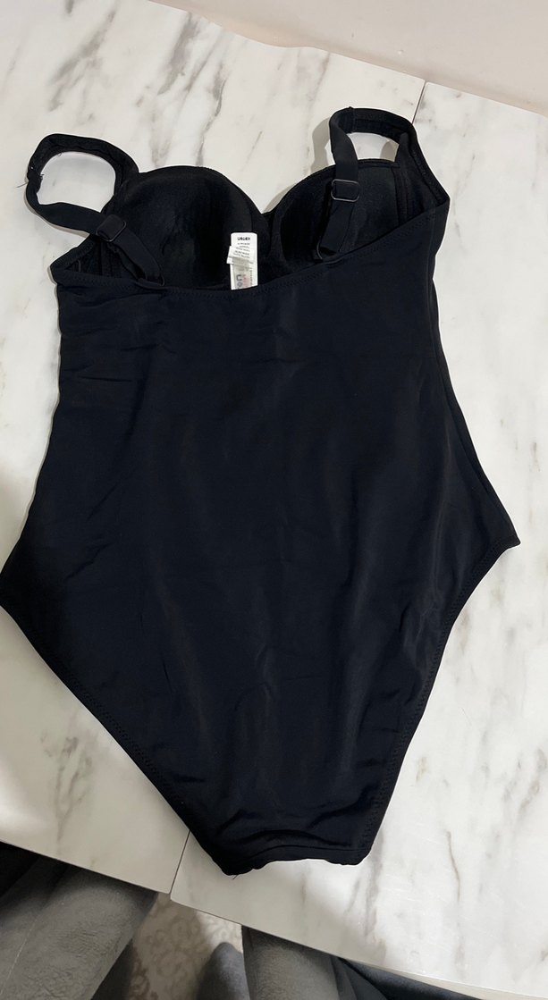 Siyah Drapeli Kadın Mayo - Görsel 2