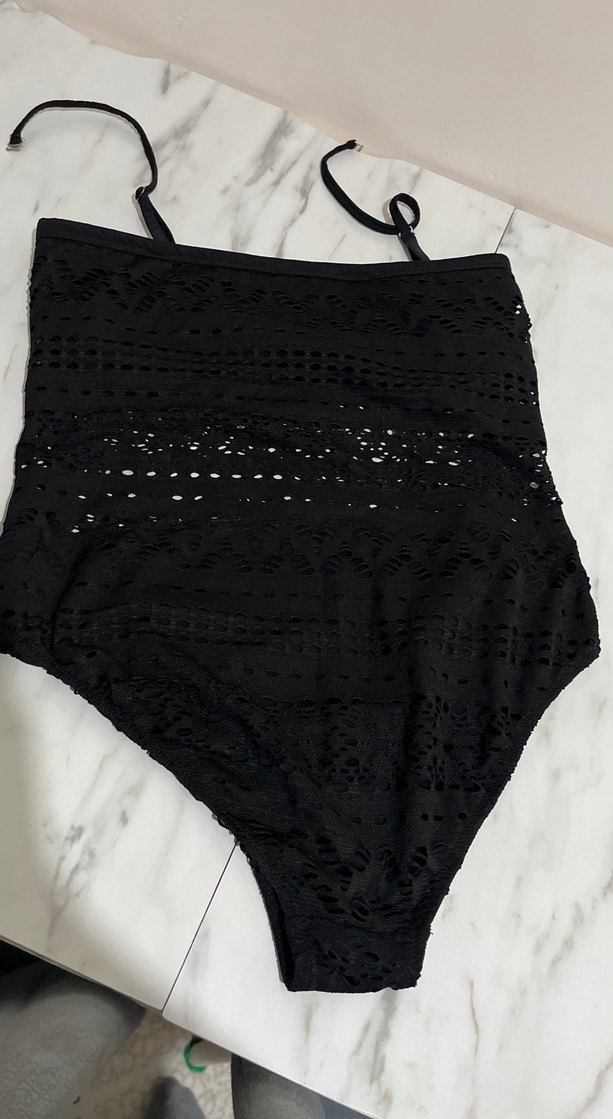 Dantel Detaylı Siyah Gotik Mayo straplez - Görsel 2