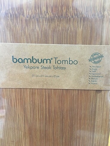  Beden Renk Bambum Tombo Yekpare Kesme/Sunum Tahtası