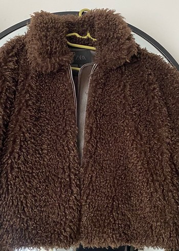 Kahverengi Kürklü Kadın Ceket - Görsel 2