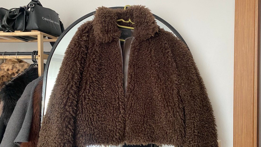 Kahverengi Kürklü Kadın Ceket - Görsel 2