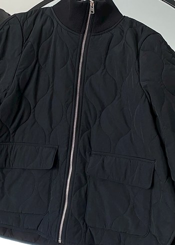 Siyah Fermuarlı Kadın Streetwear Ceket - Görsel 2