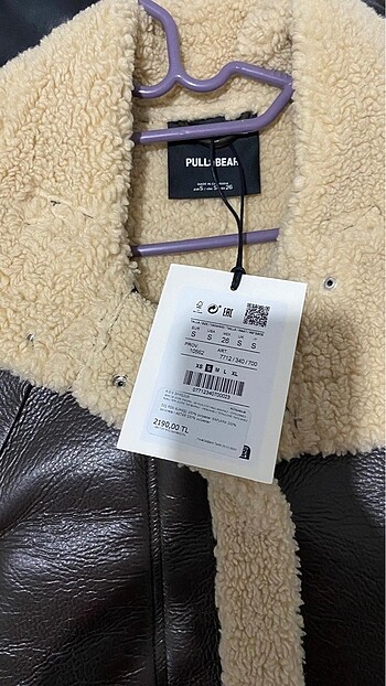xs Beden pullbear kürklü mont