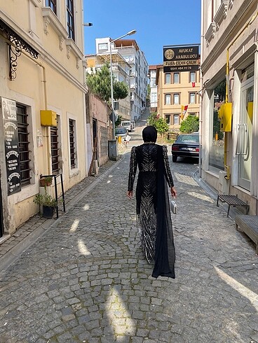 Gösterişli Tesettür Abiye çanta birlikte