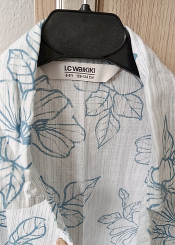 LC Waikiki Erkek Çocuk Kısa Kollu Desenli Keten Gömlek