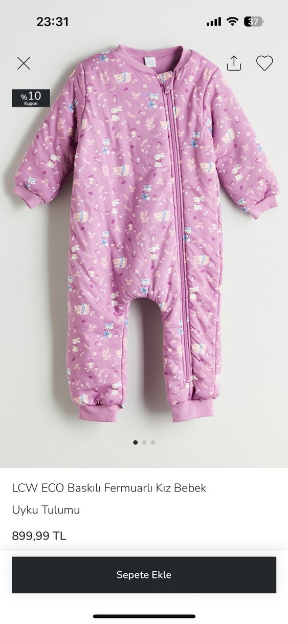 Mor Örgü Bebek Kız Tulumu - Görsel 3